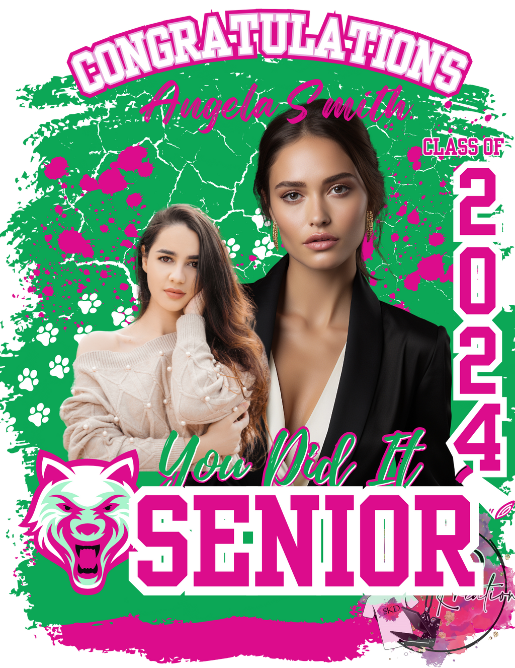 Canva 2024 Editable Graduation Template - skdkreations