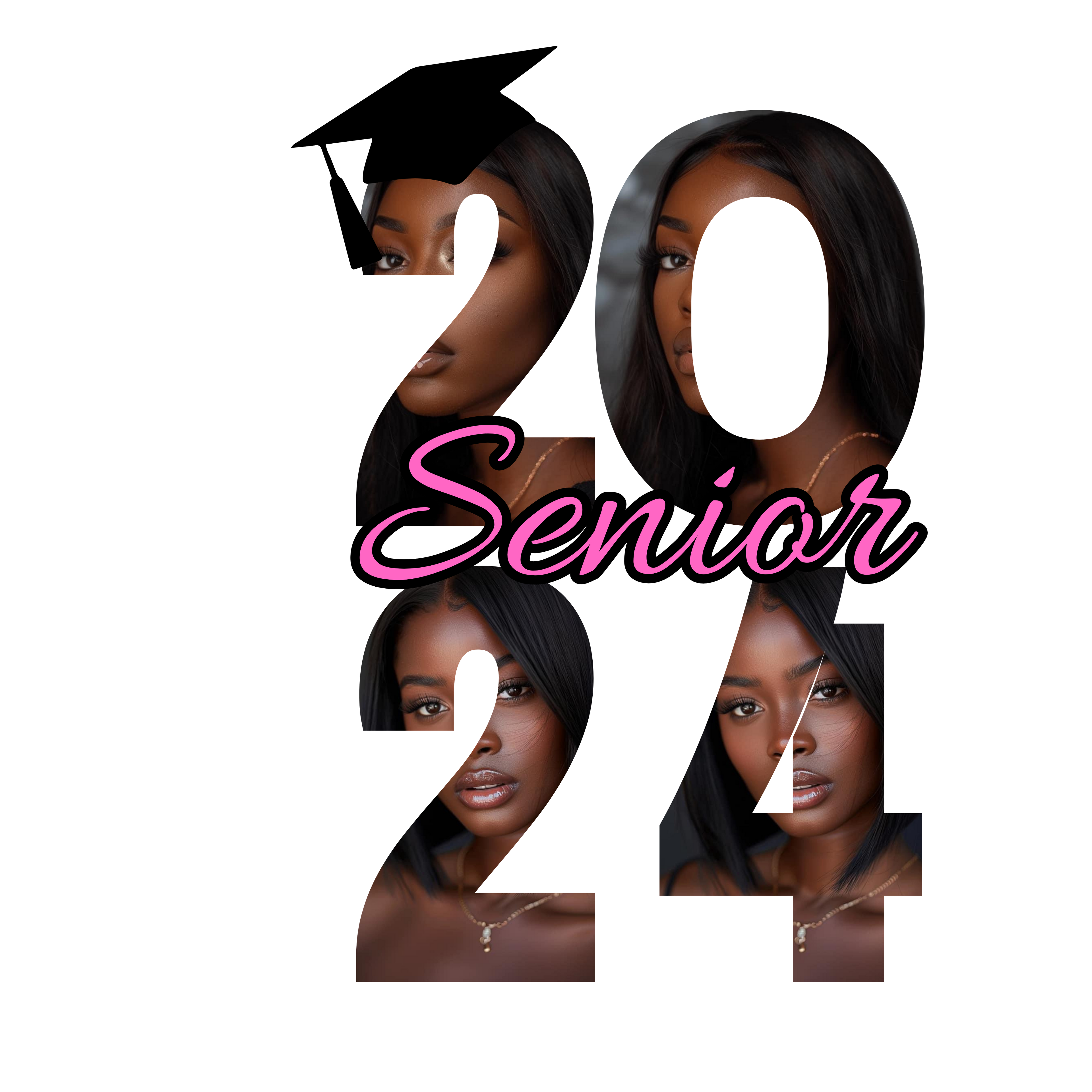 Graduation pillow front and back image editable template