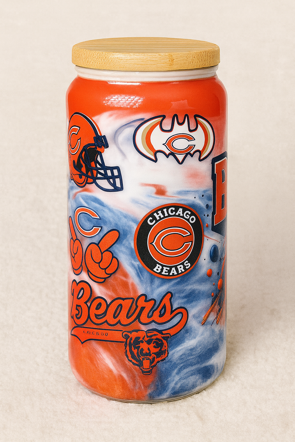 Chicago Bears Swirl Snow Globe Tumbler – 16oz