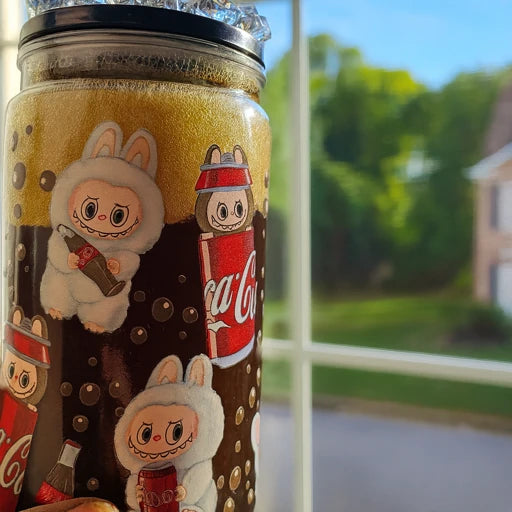“Cute Cola Critters Iced Tumbler with Crystal Lid” (16oz acrylic)