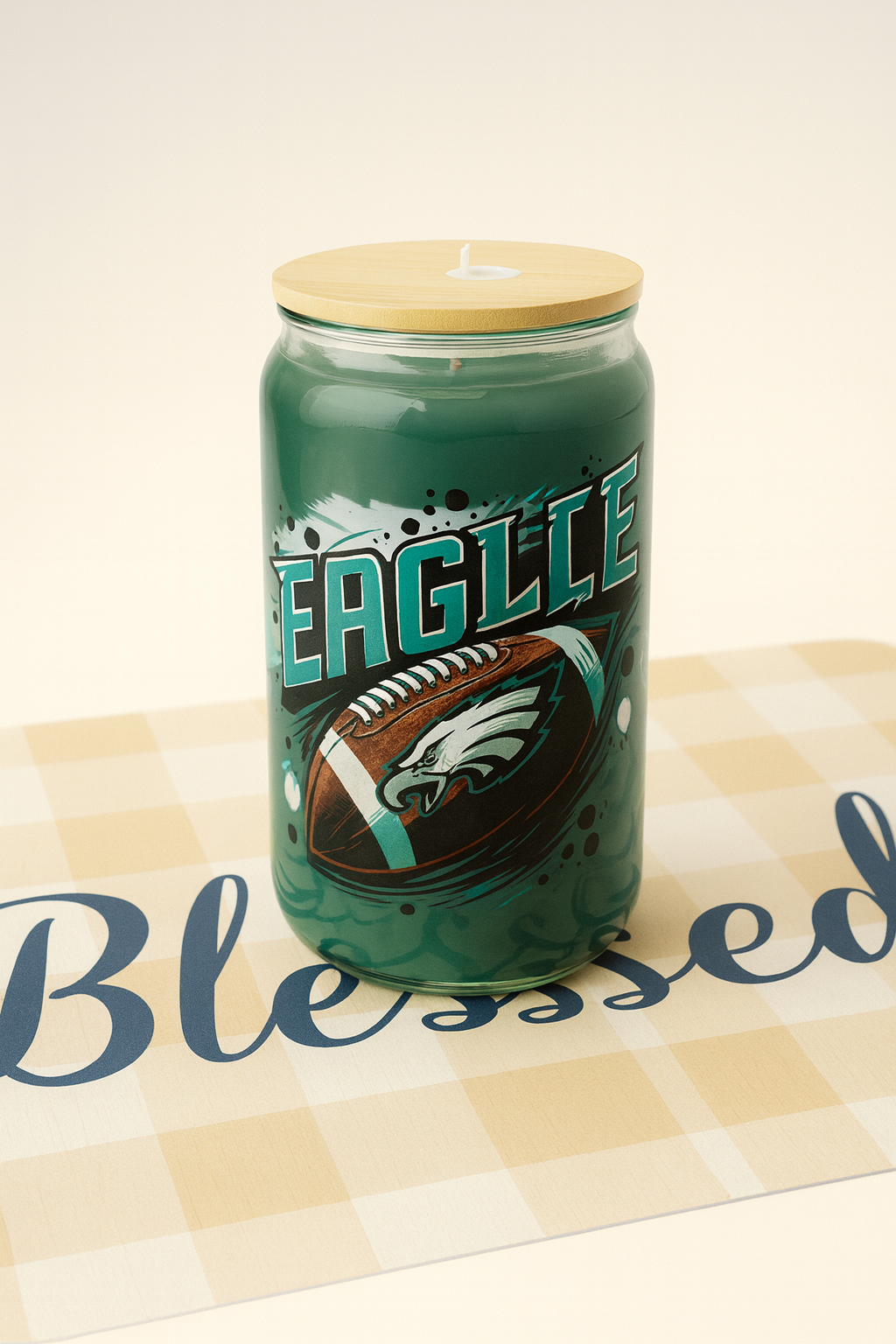Philadelphia Eagles 16oz Can-Shaped Tumbler – Game Day Snow Globe Style