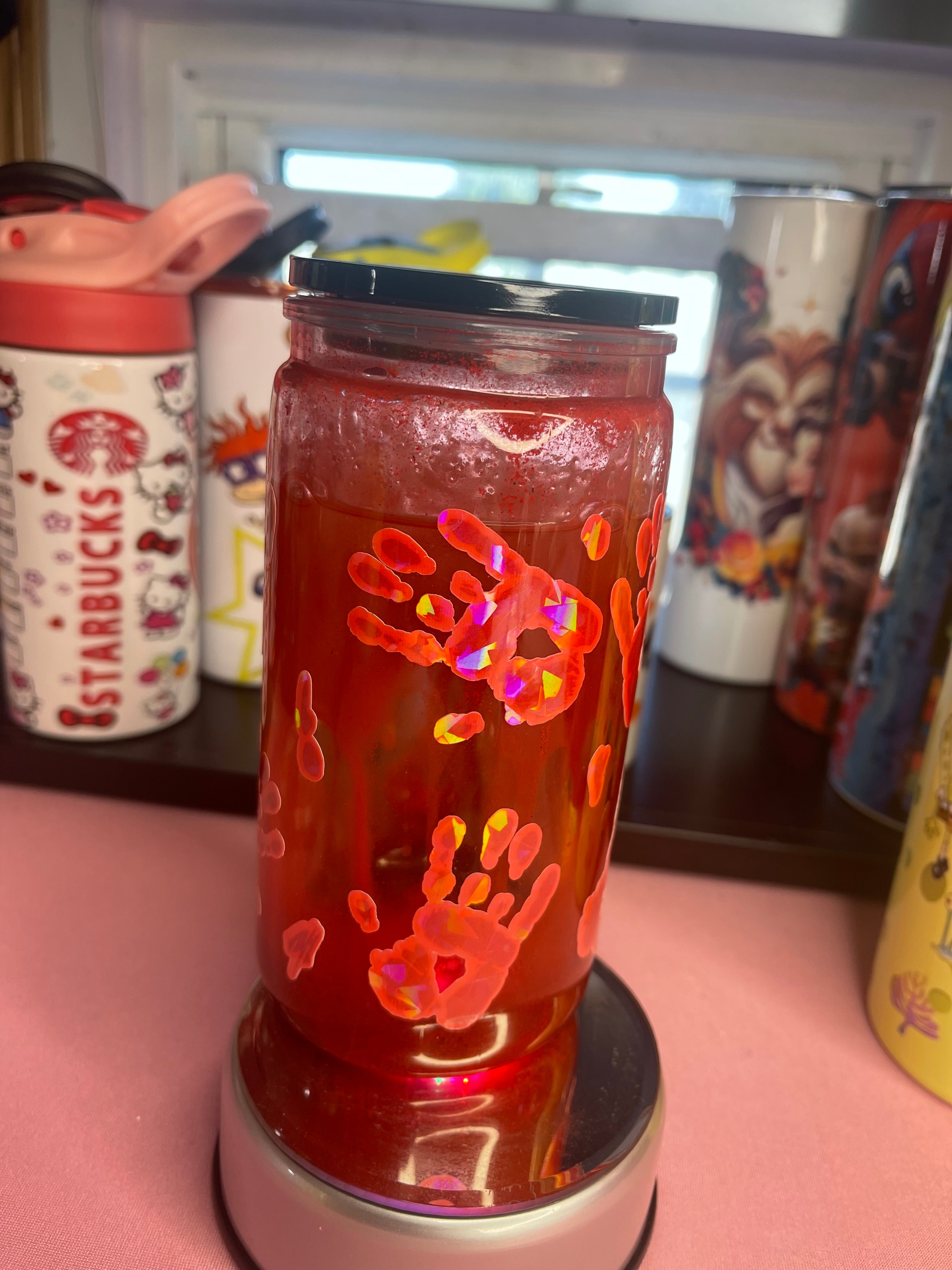 Bloody hand drip