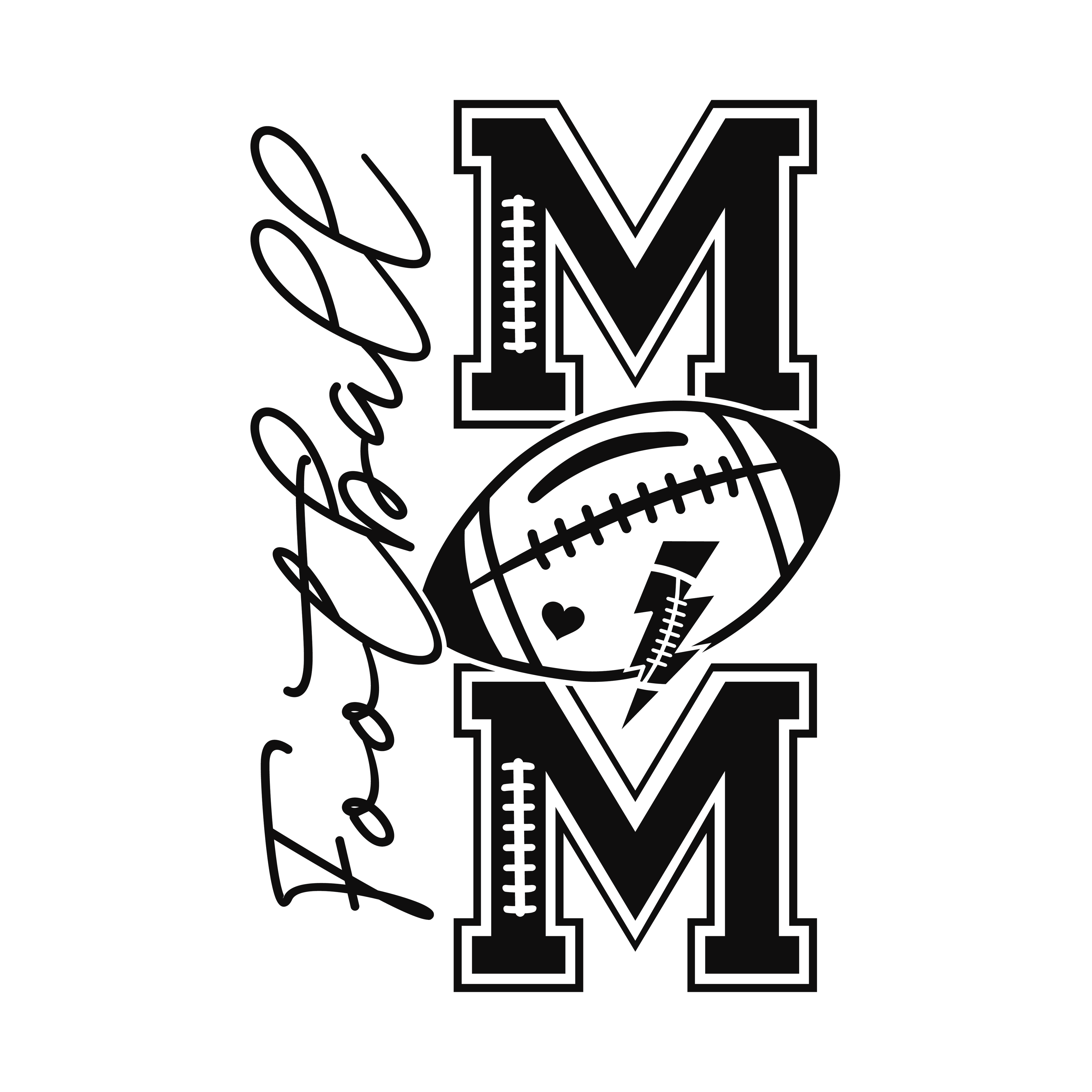 FOOTBALL MOM  FRONT AND BACK 2 PRINTS
