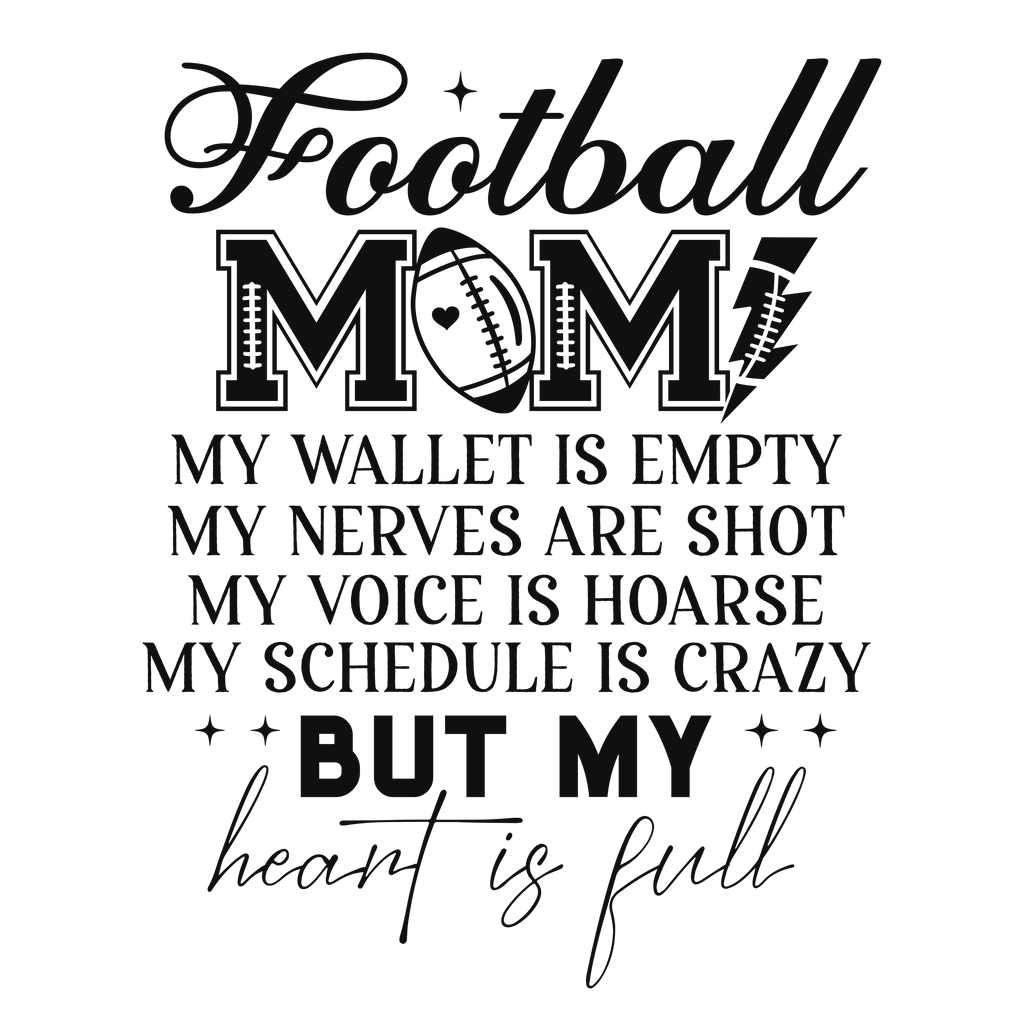 FOOTBALL MOM  FRONT AND BACK 2 PRINTS