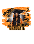beautiful orange black graduation editable template