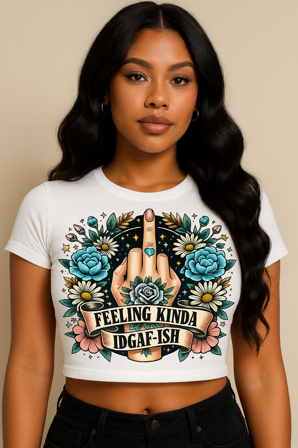 Feeling Kinda IDGAF-ish Crop Top – Bougie Edition