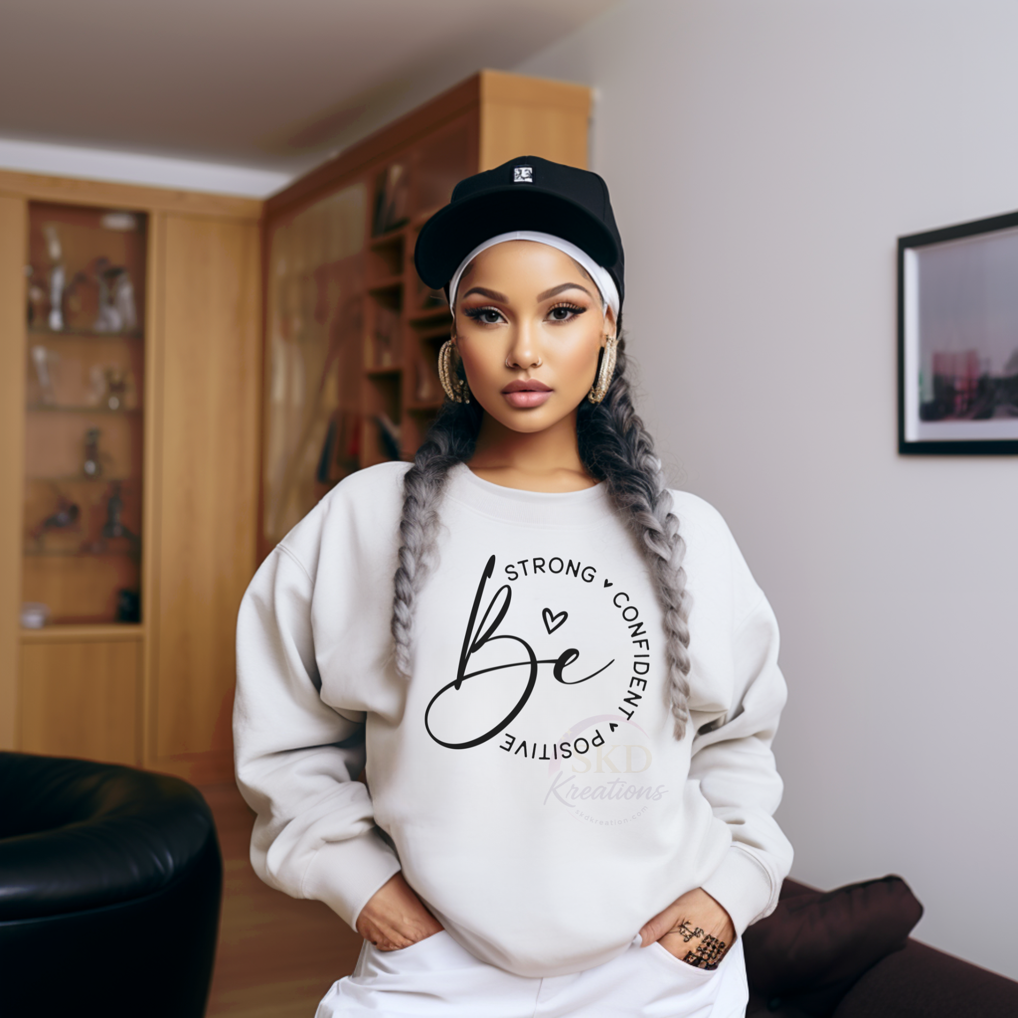 “Be Strong, Be Confident, Be Positive” Crewneck