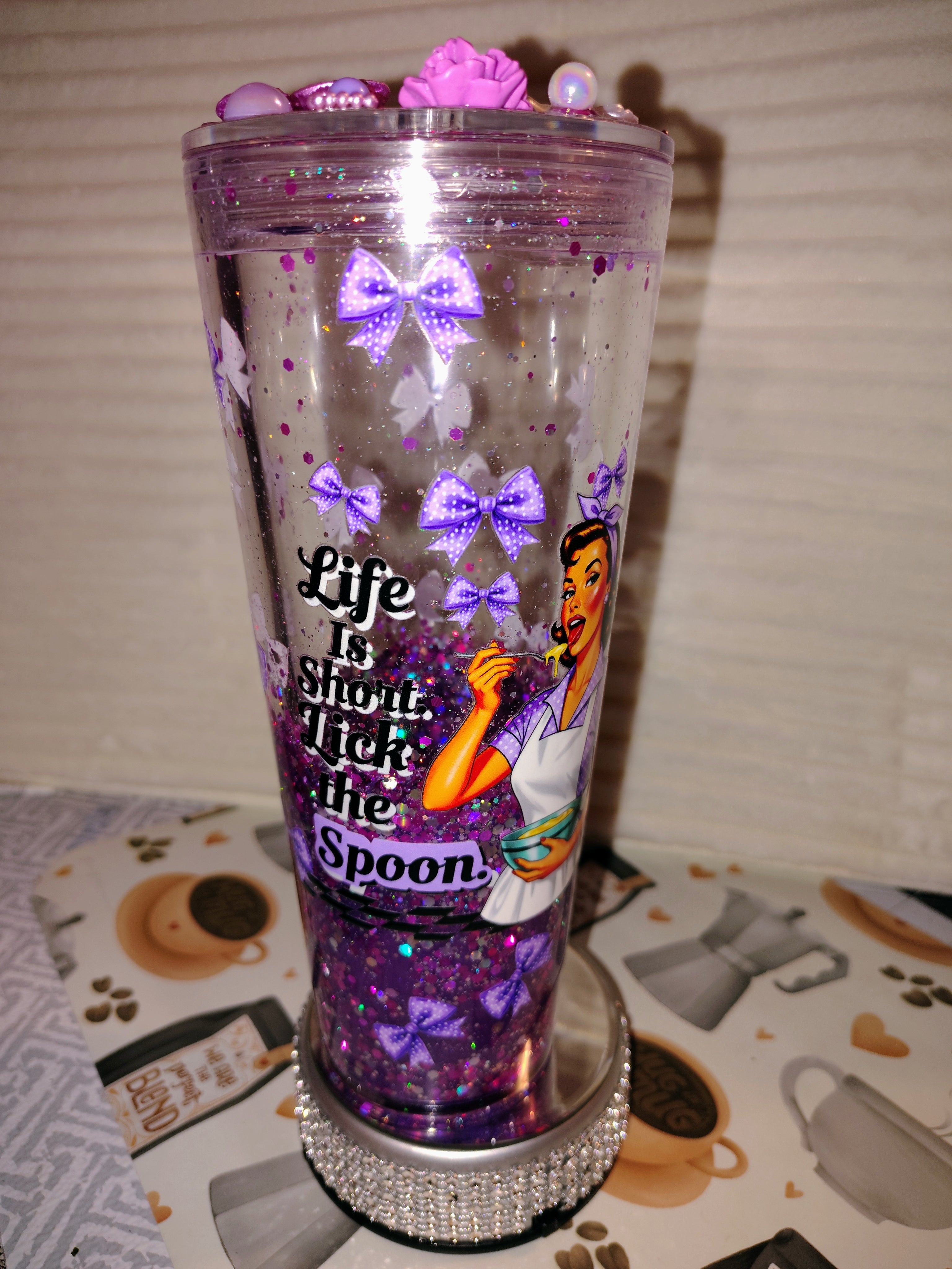 💜 Life Is Short, Lick the Spoon 💜 24oz Purple Lava
